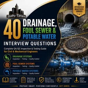 40 Drainage, Foul Sewer & Potable Water Interview Questions